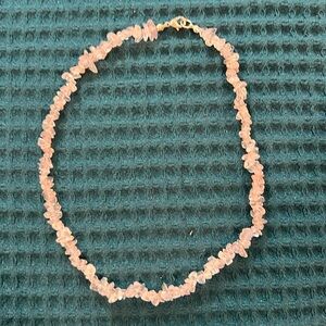 Rose Quartz stone necklace